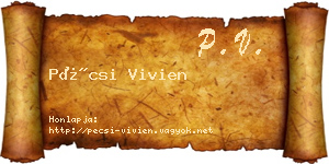 Pécsi Vivien névjegykártya