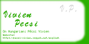 vivien pecsi business card