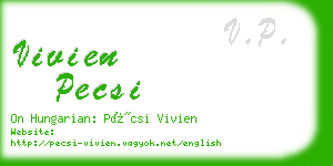 vivien pecsi business card